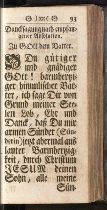 Dancksagung nach empfangener Absolution