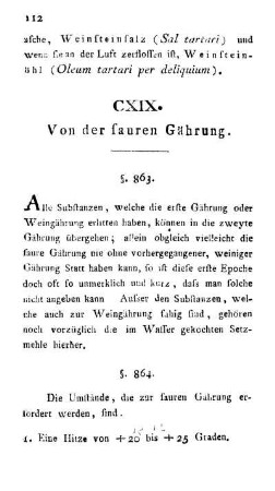 CXIX. Von der sauren Gährung.