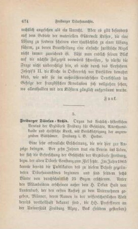 674-678 [Rezension] Freiburger Diözesan-Archiv