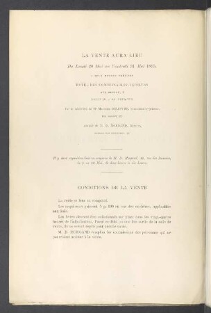 La vente aura lieu