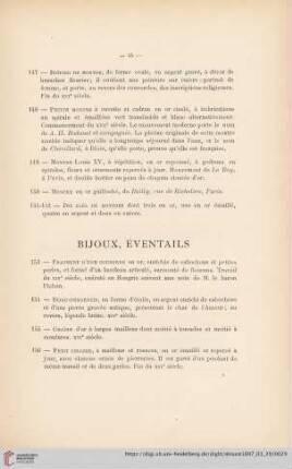 Bijoux, Éventails (Nr. 153 - 199)