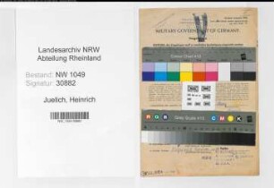 Entnazifizierung Heinrich Juelich , geb. 17.06.1895 (Zugfuehrer)