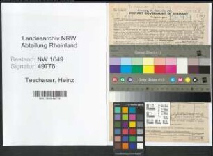 Entnazifizierung Heinz Teschauer , geb. 27.07.1911 (Assistenzarzt)