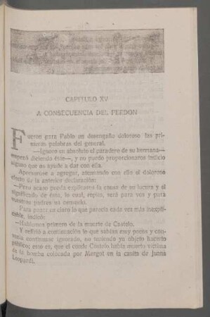 Capítulo XV - A consecuencia del perdón