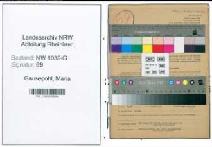 Entnazifizierung Maria Gausepohl , geb. 20.06.1913 (Sachbearbeiterin)