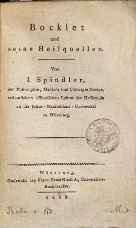Bocklet und seine Heilquellen