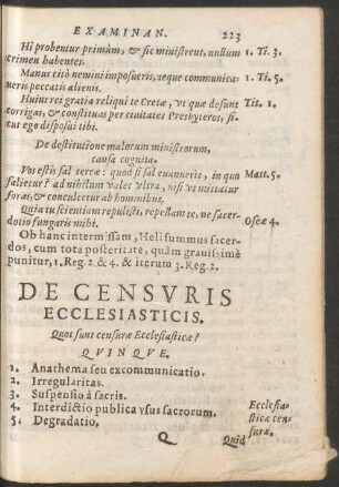 De Censuris Ecclesiasticis.