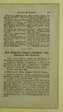 Das Koenigreich Ungarn (Hungarn) nebst Slavonien und Kroatien