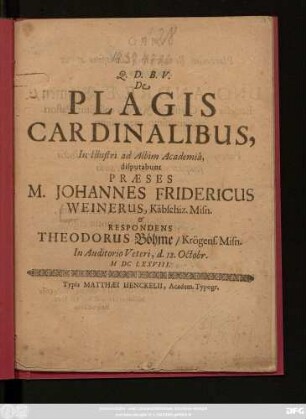 De Plagis Cardinalibus