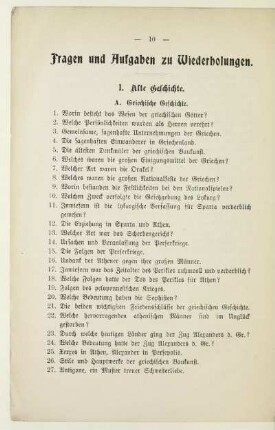 Fragen und Aufgaben zu Wiederholungen