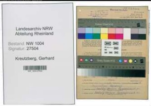Entnazifizierung Gerhard Kreutzberg , geb. 03.05.1909 (Maschinist)