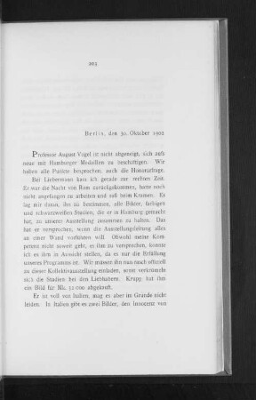 Berlin, den 30. October 1902