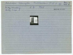 Pläne: Hochhausprojekt PH 1 (Entwurf VEB Typenprojektierung bei der Deutschen Bauakademie). unbekannt