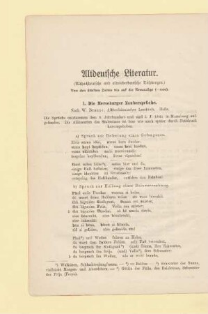 Altdeutsche Literatur