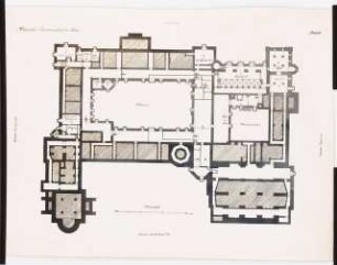 Königliches Residenzschloss Posen. Zum Projekt gehörend: Franz Böhmer, Schloss Posen, Posen Umbau: Grundriss KG 1:200