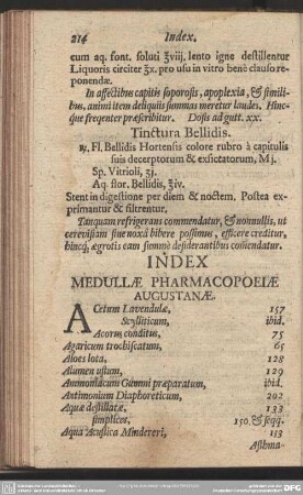 Index Medullae Pharmacopoeiae Augustanae