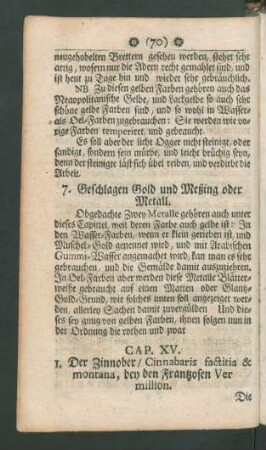 Cap. XV. [Von der rothen Farbe]