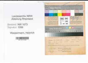Entnazifizierung Heinrich Wassermann , geb. 31.12.1902 (Hilfsarbeiter)