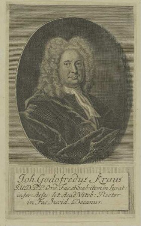 Bildnis des Joh. Godofredus Kraus