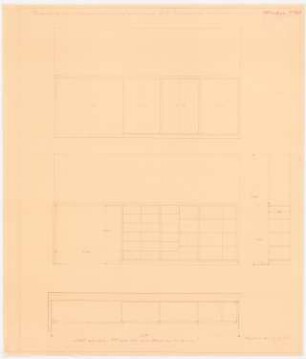 Rittberg Krankenhaus, Berlin-Lichterfelde Um- und Neubau: Schrank: Grundriss, Ansichten, Schnitt 1:20