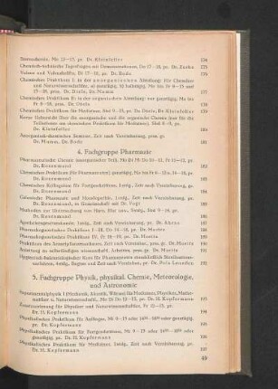 5. Fachgruppe Physik, physikal. Chemie, Meteorologie, und Astronomie
