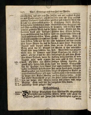 240-250, Der heutige Evangelische Text stellet uns den ...