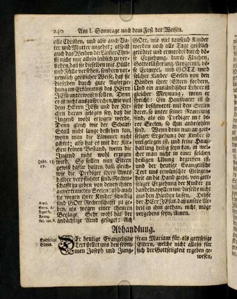 240-250, Der heutige Evangelische Text stellet uns den ...