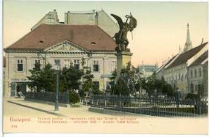 Budapest. Honvéd-Denkmal, errichtet 1893 : Budapest. Honvéd-Denkmal zum Gedenken an den Unabhängigkeitskrieg 1848/1849 (1893; György Zala) auf dem Zeremonienplatz (Dísz-Platz)
