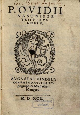 De tristibus : Libri V.