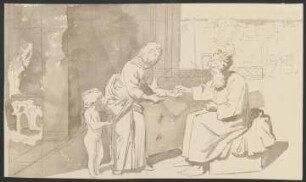 192 Elias und die Wittwe. Elias bittet für den Sohn der Wittwe
