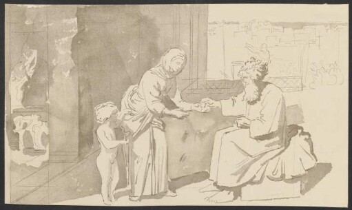 192 Elias und die Wittwe. Elias bittet für den Sohn der Wittwe