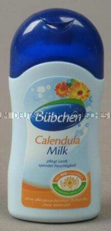 Babyartikel: Calendula Körpermilk, leere Verpackung
