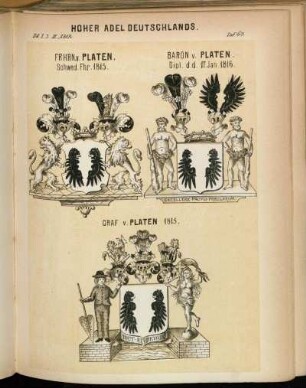 Taf. 67. Frhrn. v. Platen. - Baron v. Platen. - Graf v. Platen