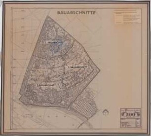 Hansjakob, Gottfried; Frankfurt am Main; Frankfurter Zoo - Bauabschnitte (Lageplan)