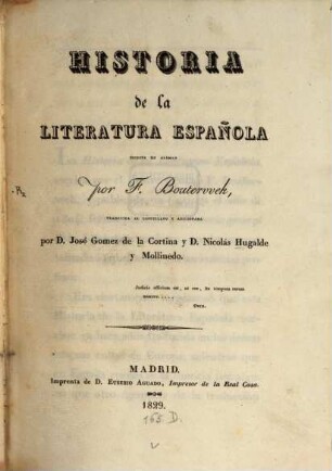 Historia de la literatura Española