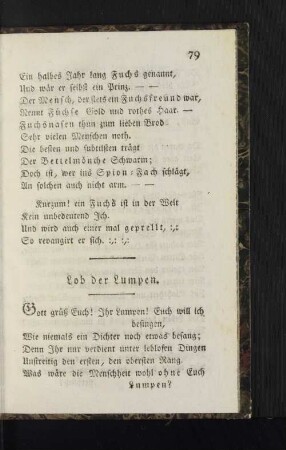 Lob der Lumpen.