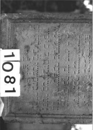 Grabstein 1081 (Detailaufnahme 2)