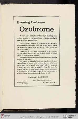 Eastman Kodak Co. [Ozobrome Prints]