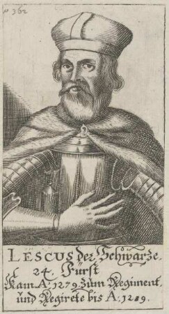 Bildnis von Lescus dem Schwarzen, Herzog von Polen