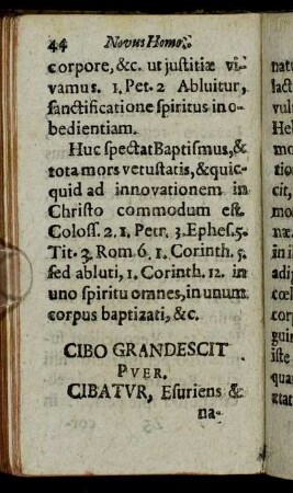 Cibo grandescit Puer.