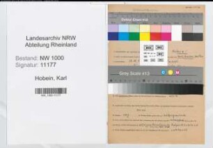 Entnazifizierung Karl Hobein, geb. 13.12.1906 (Beamter)