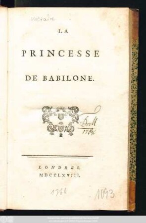 La Princesse De Babilone