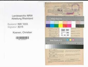 Entnazifizierung Christian Koenen , geb. 08.08.1886 (Polizeibeamter)