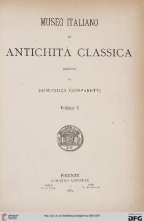1: Museo italiano di antichità classica