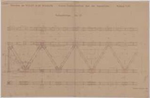 Troost, Paul Ludwig; München, Arcisstr. 12; Führerbau der NSDAP - Treppenhallen, Eiserne Dachkonstruktion, Fachwerkträger (Grundriss; Schnitt)