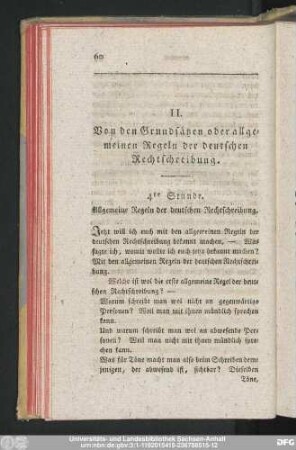II. Von den Grundsätzen oder allgemeinen Regeln der deutschen Rechtschreibung.