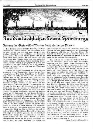 Aus dem kirchlichen Leben Hamburgs