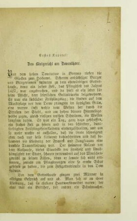 Erstes Kapitel: Das Blutgericht am Doventhore