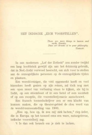 Het Indische "zich voorstellen"