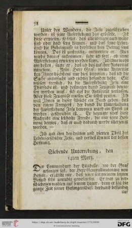 Siebende Unterredung, den 14ten Merz